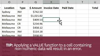 Converting Data with VALUE and TEXT