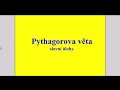 Pythagorova věta - slovní úlohy