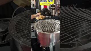The Slinky Stove Converts To Wood Or Propane Or A Cooking Grill