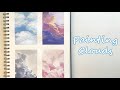 how to paint clouds with gouache ☁️