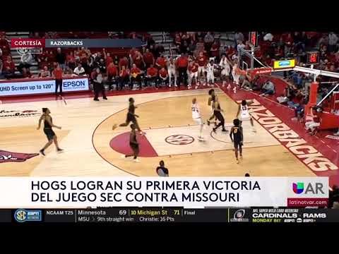 Hogs logran su primera victoria del juego SEC contra Missouri