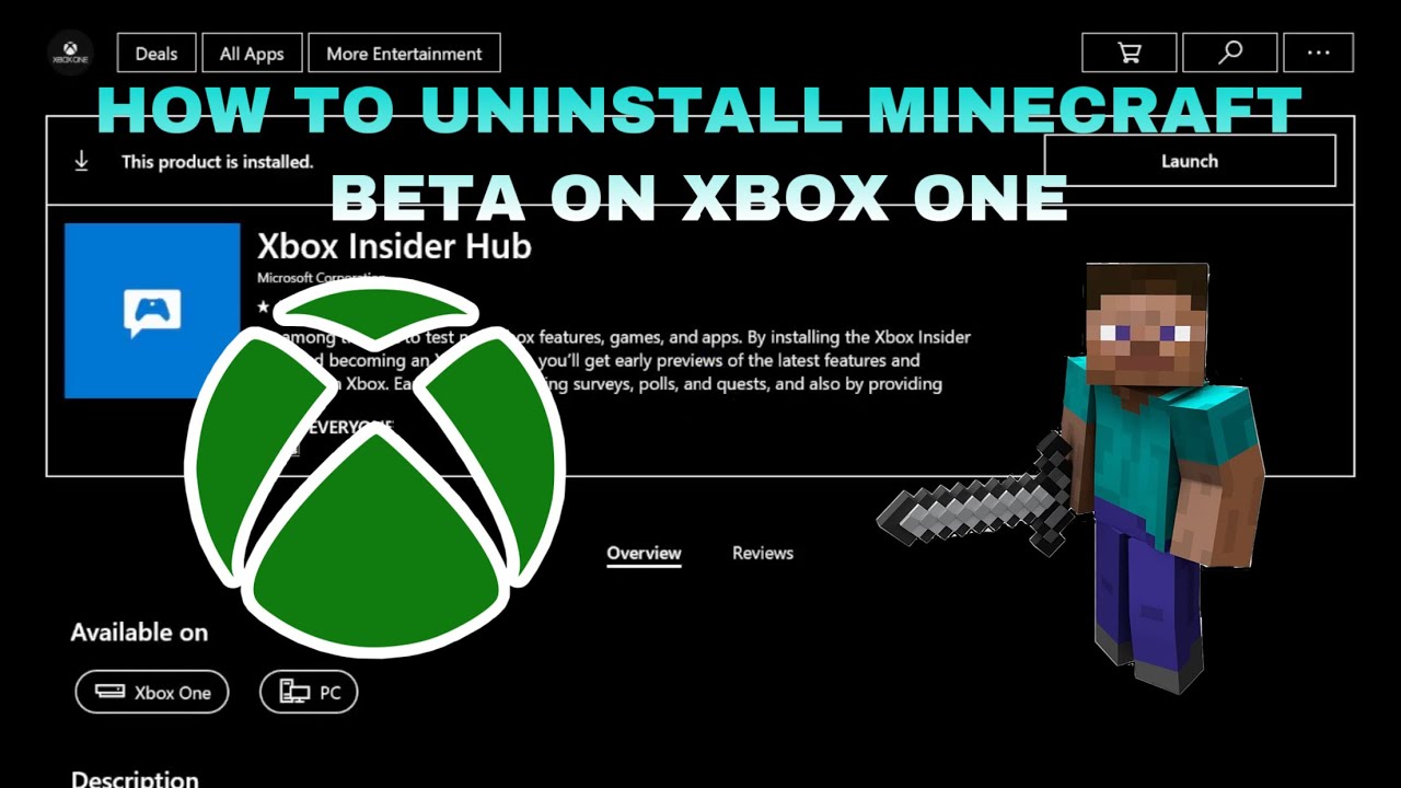 How To Uninstall Minecraft Beta On Xbox One Youtube