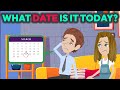 What date is it today  talk about the time  basic english conversation practice