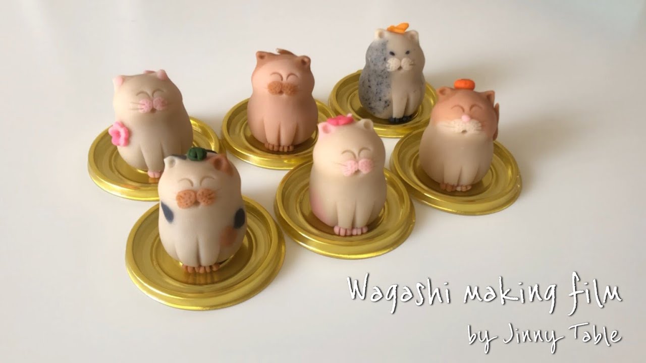 고양이 모양 화과자 제작 영상 Making Cat with white bean paste | 힐링영상
