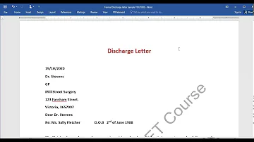 Discharge Letter (OET) by Dr. Fady Assem