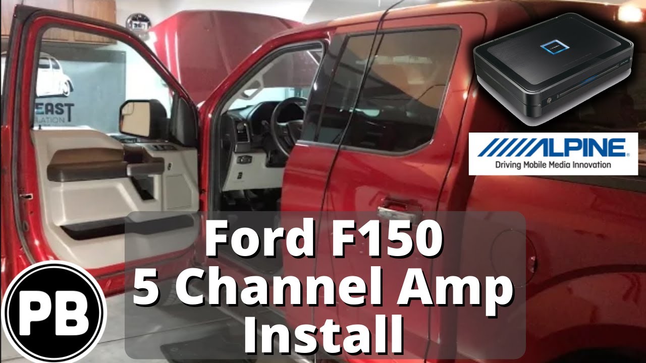 2015 - 2020 Ford F150 Alpine 5 Channel Amp and Sub Install - YouTube