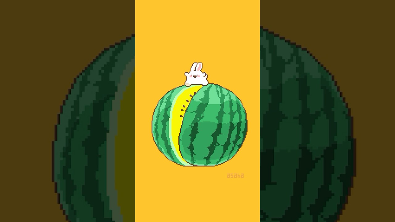 ゲーミングスイカ #ドコドコうさぎ #cute #funny - YouTube