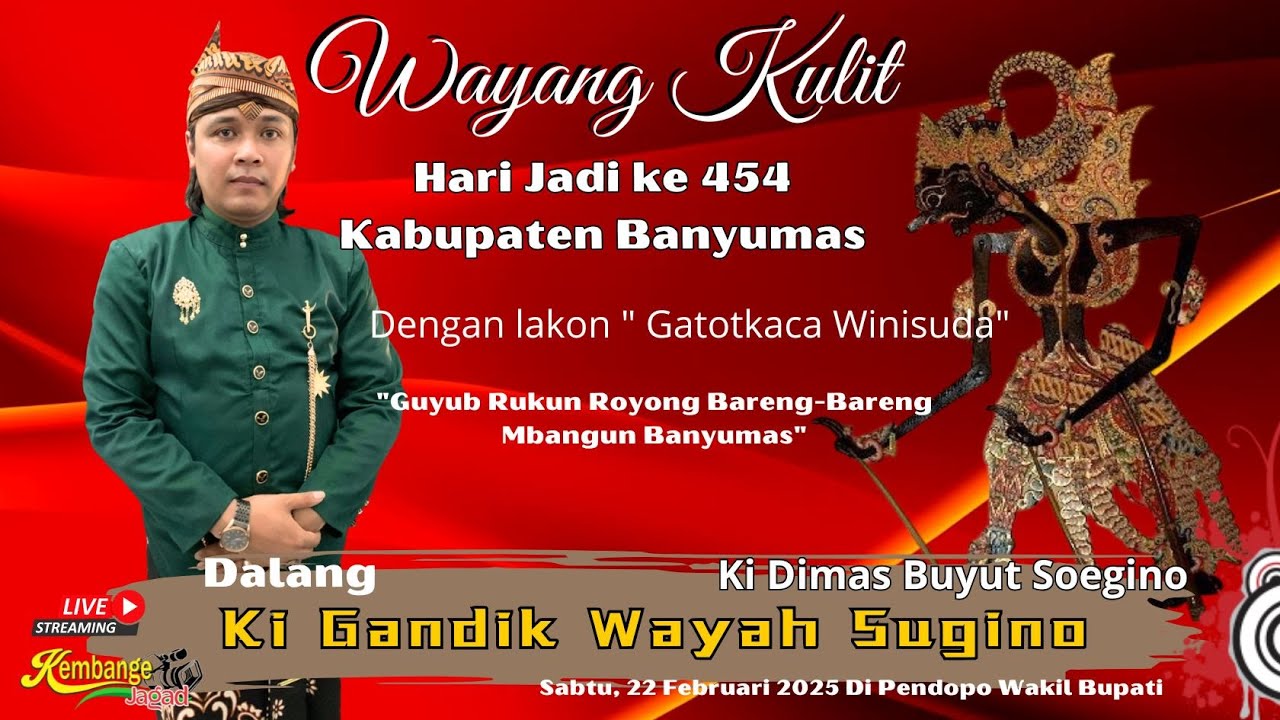 LIVE Wayang Kulit || Ki Gandhik Wayah Soegino 