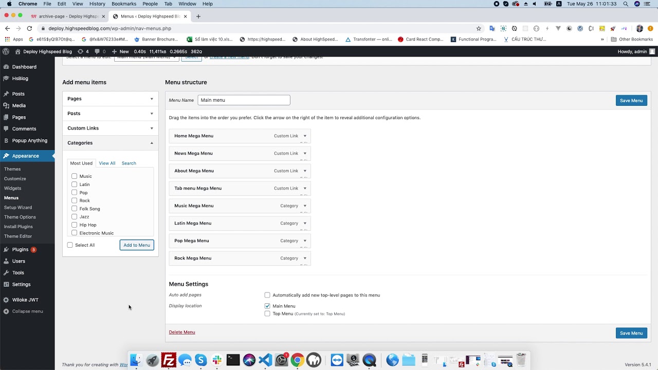Create Tab megaMenu on menu settings - YouTube