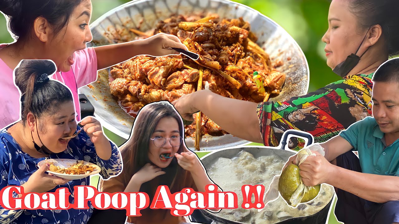 Eating a very Special Goat Poop soup made by Musician Smaller and Linda