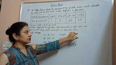 #Calculations of Water Bill, Chapter-16, Utility Bill (Part-2), Applied Mathematics, Class-XI