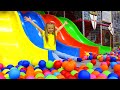 Yaroslava's adventure in the Family amusement park with slides and cableway | Video for kids