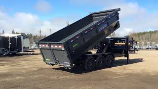 Load Trail 83x16 Drop N Go Gooseneck Frame, Dump Bin and Deck