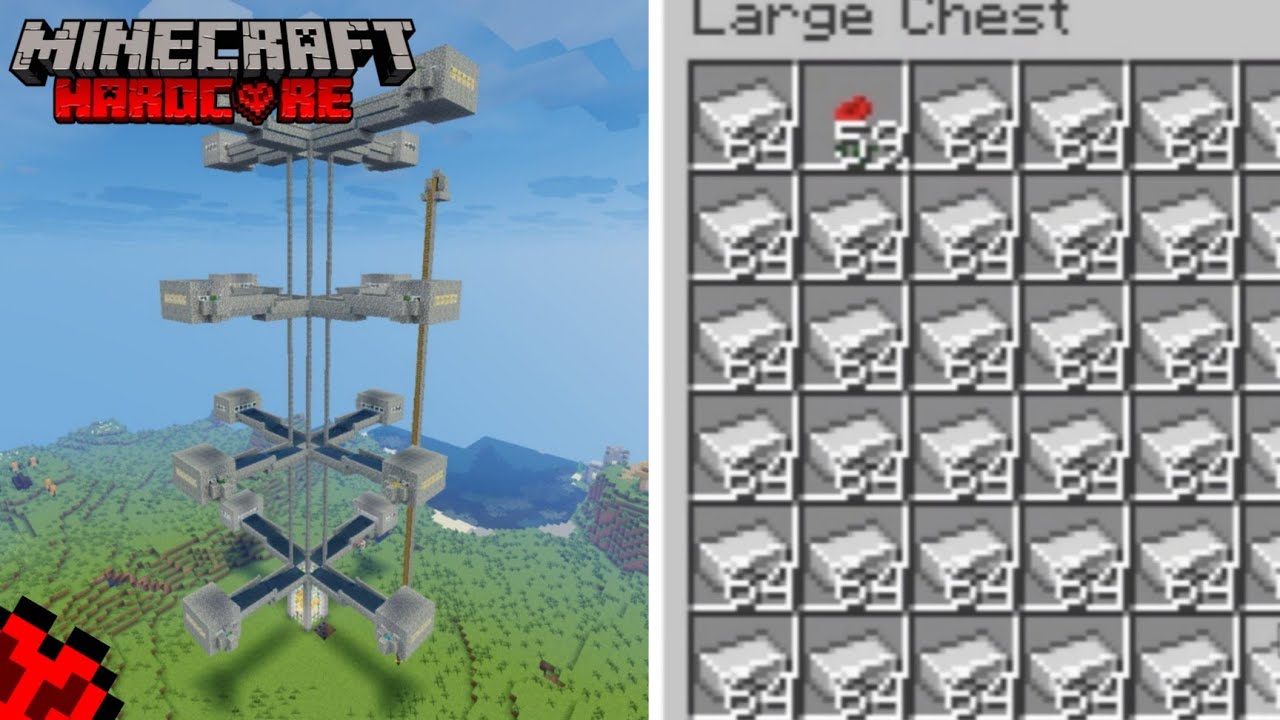 I Built an EPIC Iron Farm in My Hardcore World! - YouTube
