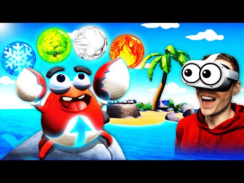 Mastering EVERY ELEMENT With CARL THE CRAB (Island Time VR Funny Gameplay)