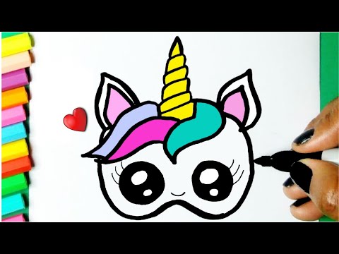 COMO DESENHAR UNICÓRNIO KAWAII FÁCIL E BONITO - Desenho para Desenhar 