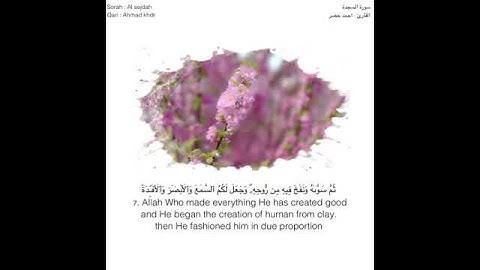 قران كريم بصوت جميل جدا ايات السكينة/ سورة السجدة/ ايات قصيرة/ مقاطع قران قصيرة