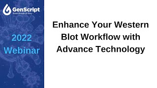 GenScript Webinar: Enhance your Western Blot Workflow with Advance Technology