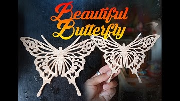 Wooden Beautiful Butterfly scroll saw