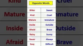 know about some important opposites #englishvocabmastery #englishlanguage #spokenenglish