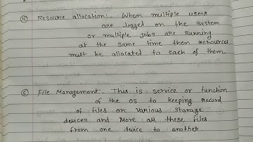 Operating system services