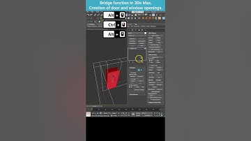 Speedy Door and Window Openings with Bridge Tool in 3ds Max  #modelingtips #3dsmax #shorts
