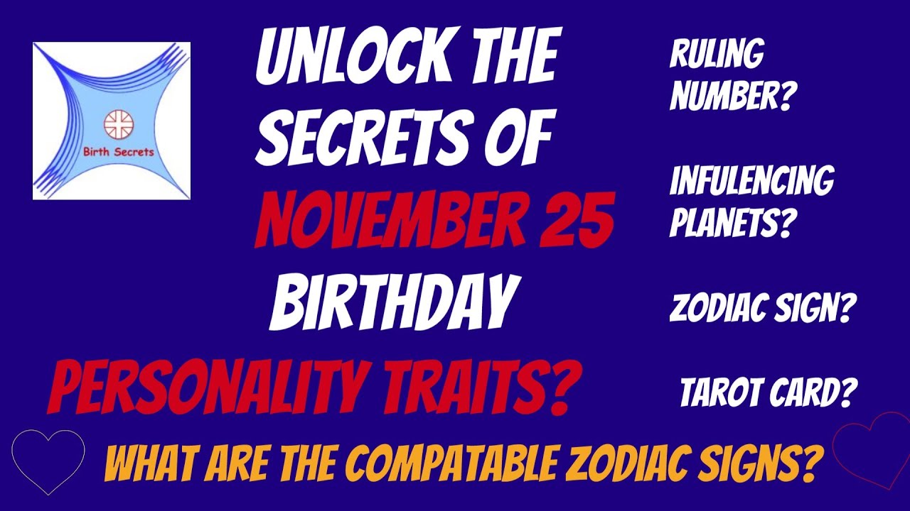 November 25 Birthday Personality