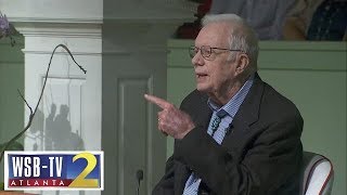 Jimmy Carter teaches Sunday school for 1st time since hip surgery