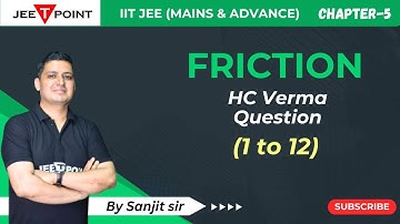 Friction Problem Solving form HC Verma Qus.1 to 12 JEE Mains & Advanced 2024 |JEE T POINT |