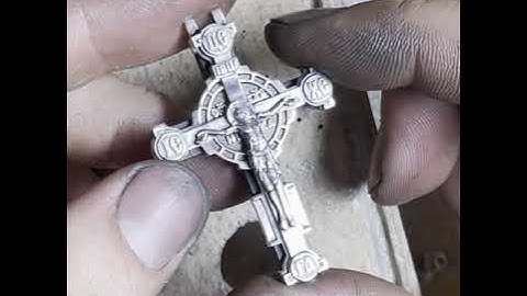 How I made Orthodox silver cross with black ebony wood insert