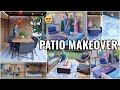 EXTREME PATIO MAKEOVER!!😍 BEFORE &amp; AFTER PATIO TRANSFORMATION | PATIO DECORATE WITH ME 2023