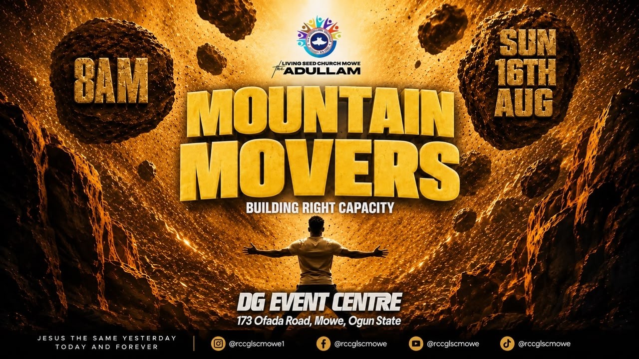 SUNDAY SERVICE || MOUNTAIN MOVERS - BUILDING RIGHT CAPACITY || PST SHOLA OLADEJO || 16TH AUG, 2026
