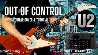 U2 / OUT OF CONTROL - GUITAR COVER &amp; TUTORIAL #u2 #line6 #u2cover
