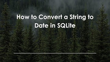 How to Convert a String to Date in SQLite