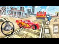 Ultimate Train Accident In Indian Theft Auto Android | McQueen Car Gameplay