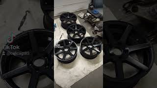 gloss black everything#nichewheels #glossblack #powdercoat #StealthCoatPowderCoating