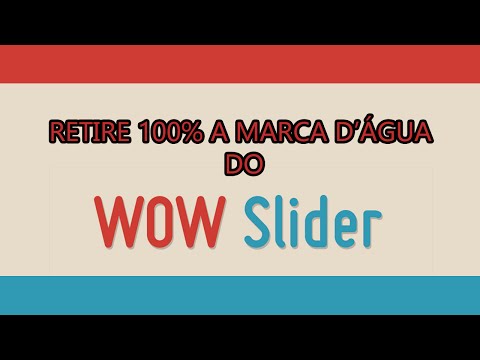 Como tirar 100% a marca d'água do WowSlider 8.2 2015 + Crack version