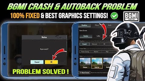 🛑BGMI STOP - BGMI CRASH PROBLEM 3.1 UPDATE | LAG & BLACK SCREEN & AUTOBACK | BGMI GRAPHICS SETTINGS
