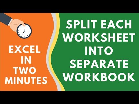 How to Split Each Excel Sheet Into a Separate File