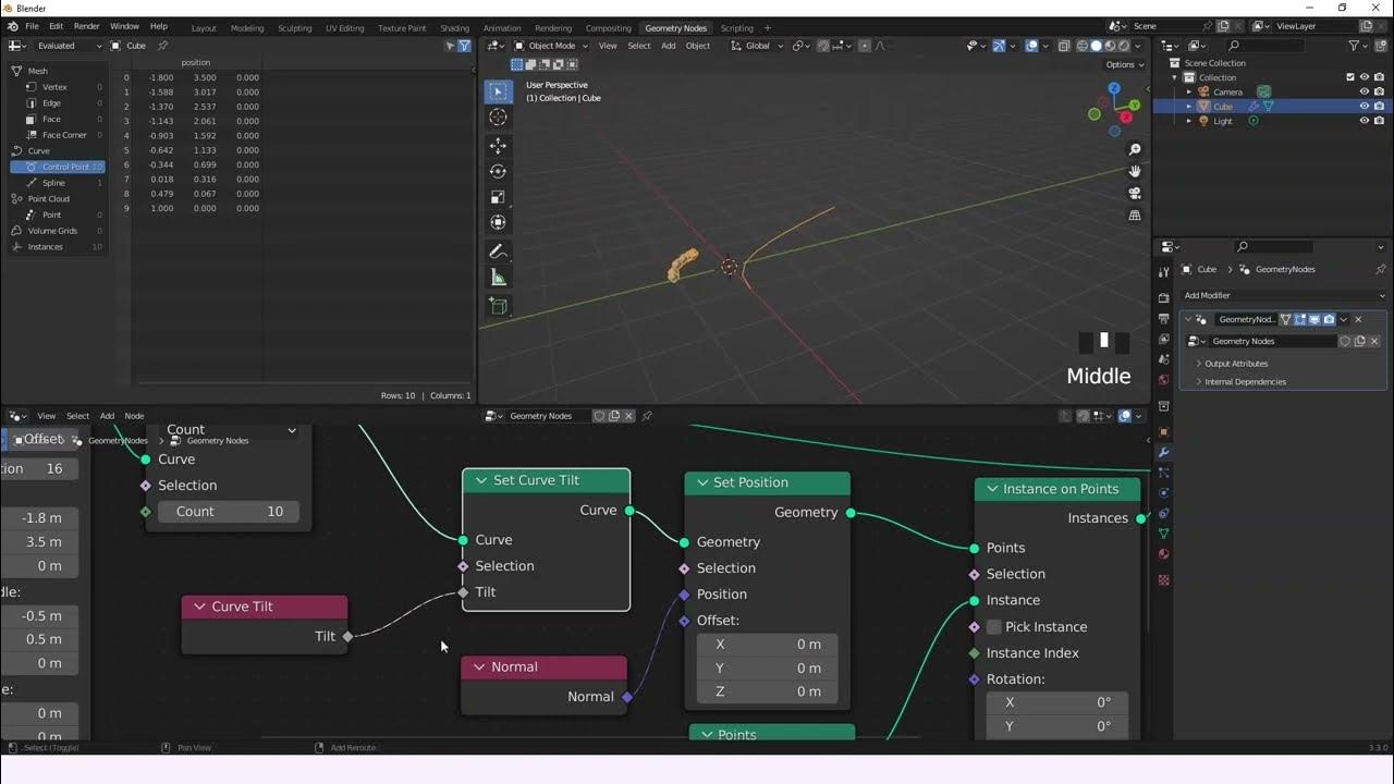 Curve Tilt -- Geometry Nodes -- Learning Blender - YouTube