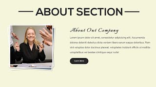 Responsive About Section Design using HTML & CSS