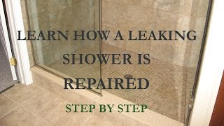 Marble shower repair project in franklin, ma. custom tile showers can
leak if not built properly. you have water stains the ceiling below or
around the...