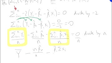 Simple Linear Regression: Derivation of the Intercept and Slope