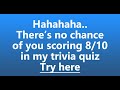 Crazy hard trivia quiz