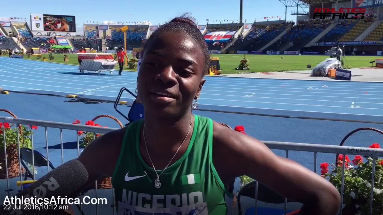Oluwatobiloba Amusan (Nigeria) - 100m Hurdles Round 1 - Bydgoszcz 2016