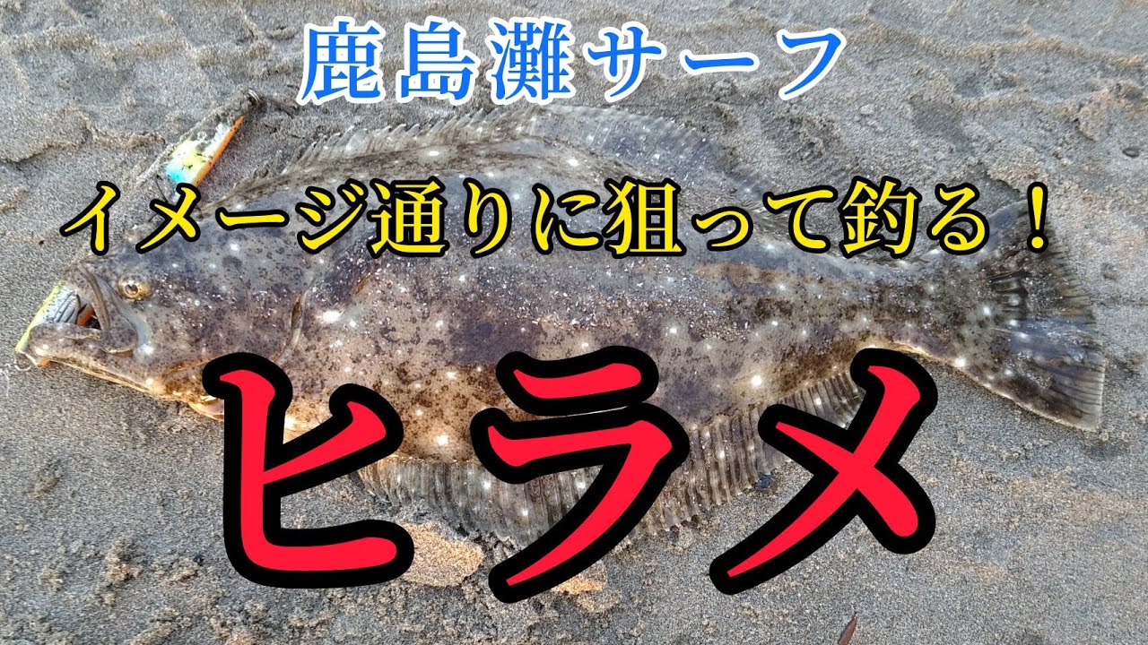 サーフヒラメ 朝マズメ 狙ったポイントで釣る 鹿島灘サーフ Youtube