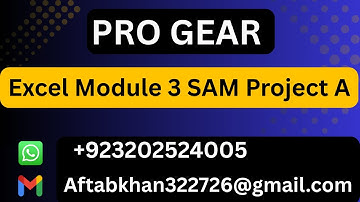 Pro Gear Excel Module 3 SAM Project A