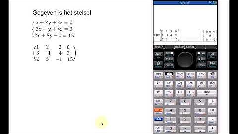 HP Prime - Stelsel vergelijkingen oplossen met matrixrekening RREF