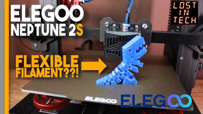 Elegoo Neptune 2S. first time setup, loading filament and test printing. 