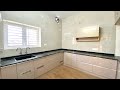 Beautiful Modular Kitchen with Profile Handle Cabinets // Matt Finish Flooring // 10x11size Kitchen